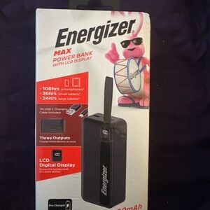 Energizer Black Power Bank with LCD Display